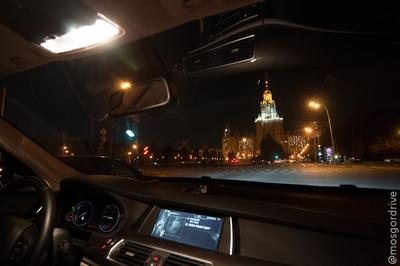 Ночная Москва фото из машины фотографии