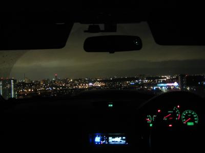 Ночной город из машины - 56 фото