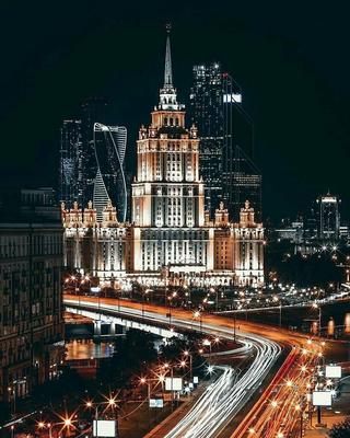 Ночная Москва фото с телефона фотографии