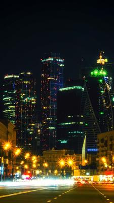 Изображение Ночная Москва сити Город и городские пейзажи Разное