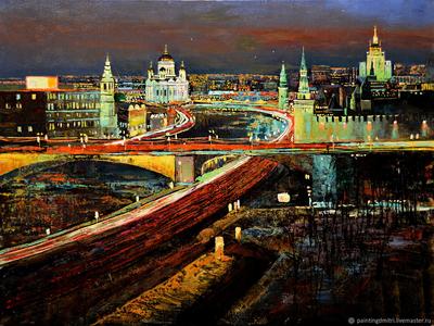 Ночная Москва стоковое изображение. изображение насчитывающей город -  163288573