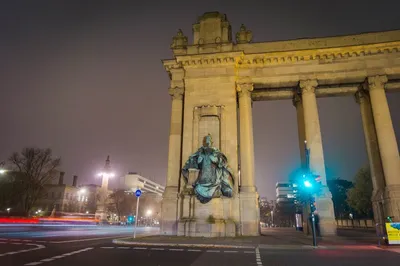 Обои на рабочий стол Вид на ночной Берлин, Германия / Berlin, Germany, обои  для рабочего стола, скачать обои, обои бесплатно