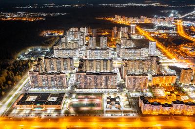Панорамы ночного Челябинска с высоты