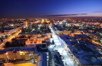 Ночной Челябинск готовится к зиме | Пикабу