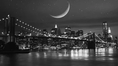 Черно-белый Нью-Йорк на ноче, США Стоковое Фото - изображение насчитывающей  финансовохозяйственно, офис: 63457478
