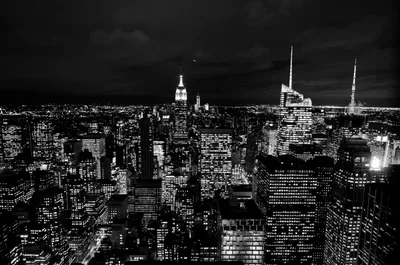 картинки : черное и белое, линия горизонта, ночь, небоскреб, Нью-Йорк,  городской пейзаж, в центре города, Темнота, столичный, монохромный, кирпич,  Мегаполис, аэрофотосъемка, городской район, Монохромная фотография,  Человеческое поселение, Столичная ...