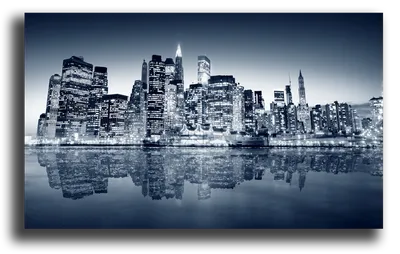 Скачать обои огни, фото, чёрно-белое, небоскребы, нью-йорк разрешение  1600x900 #42647