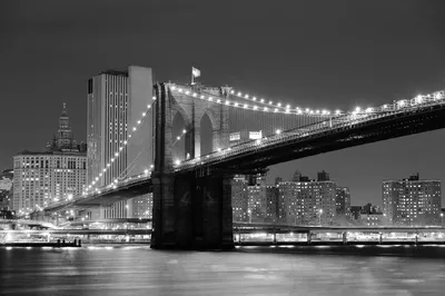 Улица Нью-Йорка - черно белые Фотообои на стену в интернет магазине  arte.ru. Заказать обои Улица Нью-Йорка - (11478)