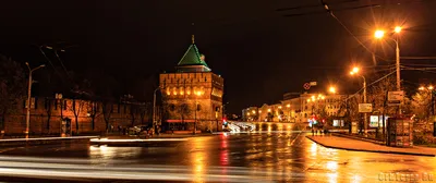 Нижний Новгород ночью — Галерея акварельных рисунков