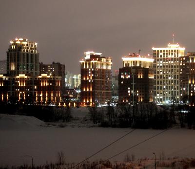 Фото ночного Новосибирска