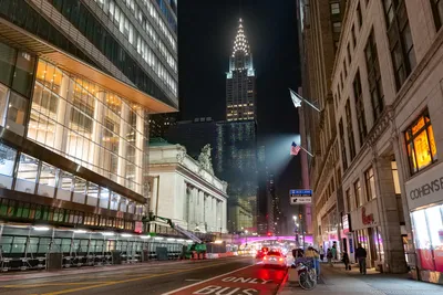 Ночное время на улицах Нью-Йорка – Стоковое редакционное фото © palinchak  #134966816