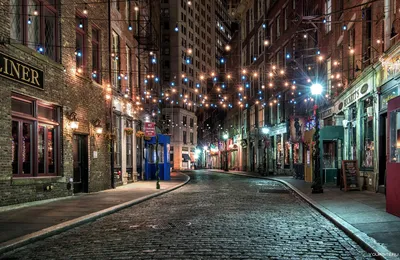 Ночная улица Нью Йорка чёрно …» — создано в Шедевруме