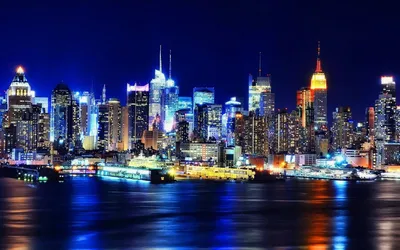 Ночной Нью-Йорк с высоты - Samsebeskazal