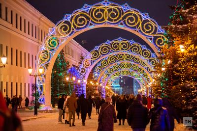 На улице Кремлевской в Казани впервые появятся новогодние светящиеся арки