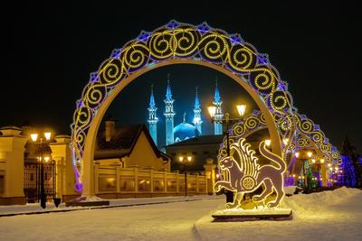 Самые красивые локации Казани в Новый год 2024. Кремль, Чаша и елка,  Баумана - YouTube
