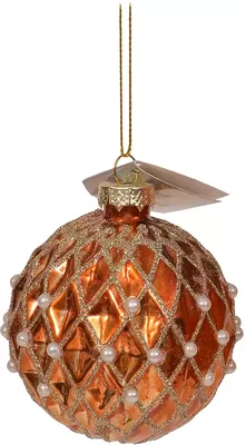 Новогодний шар стеклянный 8 см золото 33104-2 купить в Казани - интернет  магазин Rich Family