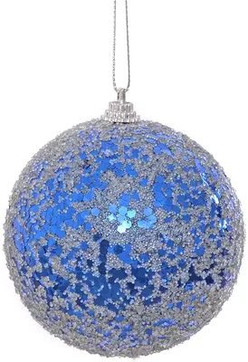 Новогодний шар 8 см синий A9-30298BL8 купить в Казани - интернет магазин  Rich Family