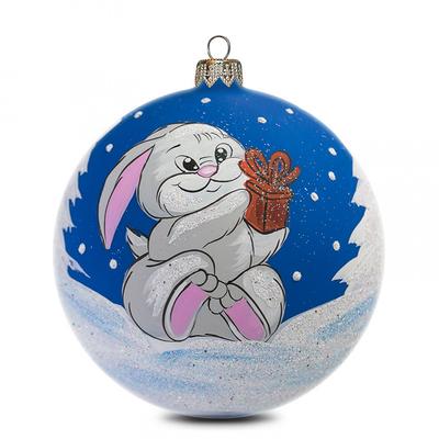 Новогодний елочный шар ручной работы Снежинка 10 см. купить в  интернет-магазине, подарки по низким ценам