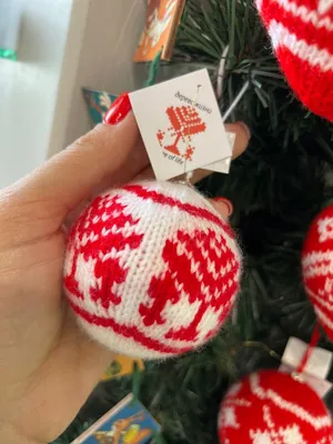 Новогодние шары с белорусским орнаментом ручной работы купить в Минске -  Славутасць