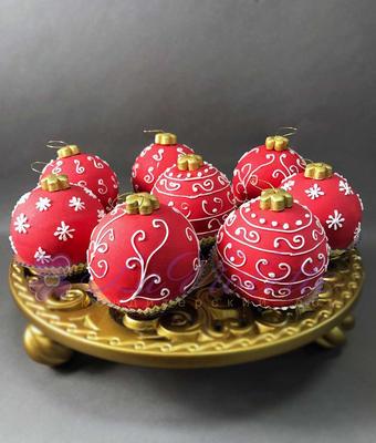 Ёлочные новогодние шары ассорти диаметром 2 см купить от оптом из Китая