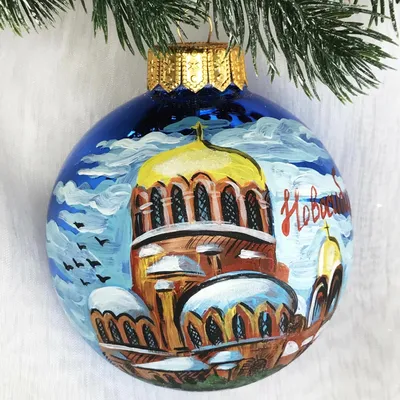 Новогодний шар стеклянный 8 см 33456 купить в Новосибирске - интернет  магазин Rich Family