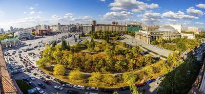 Архитектура зимнего Новосибирска на красочных фото с высоты