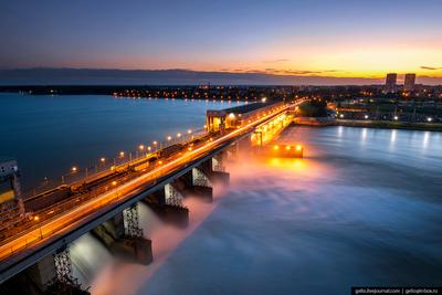 Новосибирская ГЭС — водопад на Обском море