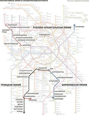 Схема Московского метро 2030