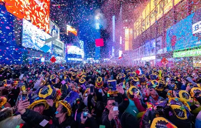 Как в Нью-Йорке встретили 2021-й Новый год