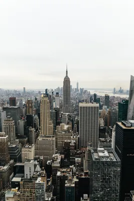 Скачать 3927x5890 город, здания, вид сверху, нью йорк обои, картинки