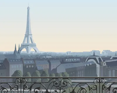 Roofs of Paris - Wallpaper muralccc