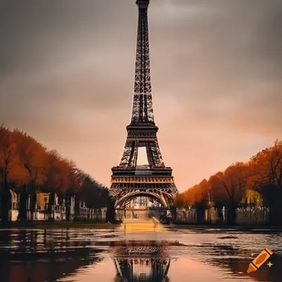 Autumn scene in paris for iphone wallpaper on Craiyon