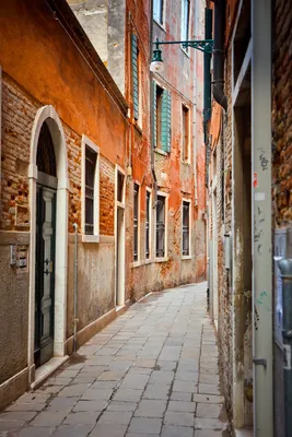 Narrow Street In Venice Mural - Murals Your Way