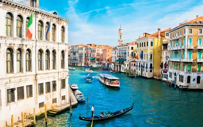 3D Фото обои город в коридор 368 x 254 см Спокойный день Венеции  (13349P8)+клей (ID#1400013648), цена: 1200 ₴, купить на Prom.ua