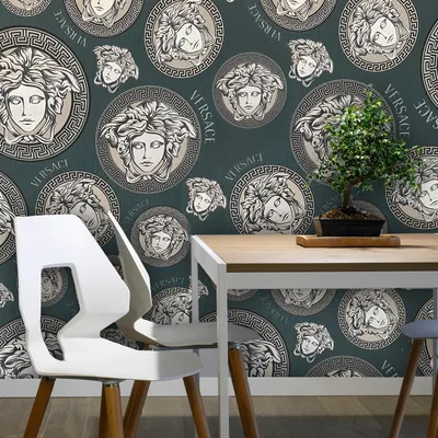 Versace Home Wallpaper «Baroque, Flowers, Beige, Brown, Metallic, White»  366925