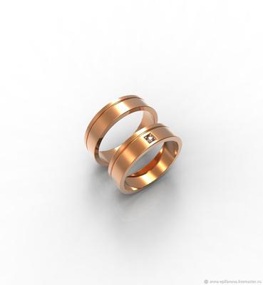 Парные обручальные кольца из золота (Об47) в интернет-магазине Ярмарка  Мастеров по цене 40600 ₽ – M737KRU | Кольца обручальные, Челябинск -  доставка по России