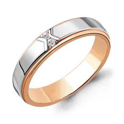 Купить обручальные кольца A14858 (Россия, материал: комбинированное, один  бриллиант, несколько бриллиантов) - Ювелирная студия Art-Rings