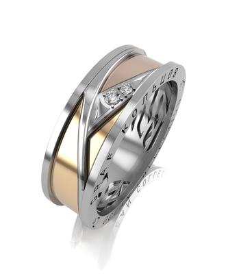 Обручальное кольцо из красного золота , алмазная грань (без вставок, золото  585 пробы)- купить в Москве за 15 950 рублей в интернет-магазине Nebo.ru,  арт. 351696