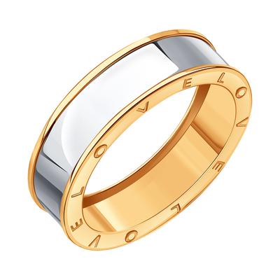 Купить Обручальное кольцо из комбинированного золота с бриллиантами  (артикул ОК-к13-2бр/кб) в официальном интернет-магазине GRAFKOLCOV