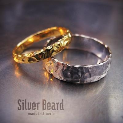 Купить обручальные кольца A14827 (Россия, материал: комбинированное,  несколько бриллиантов, один бриллиант) - Ювелирная студия Art-Rings