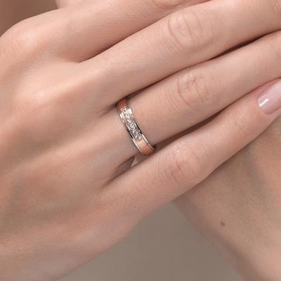 Обручальное кольцо из белого золота шириной 4 мм. — Красноярский ювелирный  завод