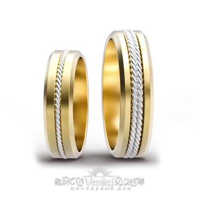 Парное обручальное кольцо с плетением косички, золото 585 пробы в Москве,  цена 29900 руб.: купить в