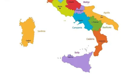 Острова Италии, карта / Информация об Италии