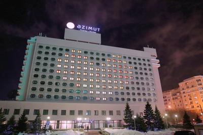 Оформление фасада отеля «Азимут» (г. Новосибирск, ул. Ленина, 21) |  Рекламно-производственное агентство «