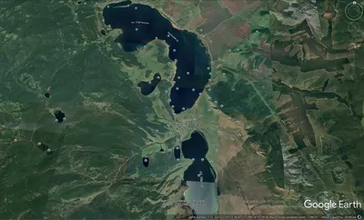 Шарыповские озера и новый маяк в Парной | Пикабу