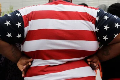 Ожирение людей в США: процент толстых людей в США