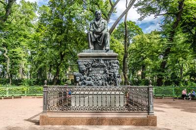 Памятник Крылову В Санкт Петербурге Фото фотографии