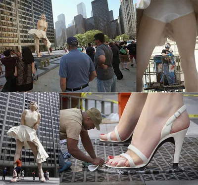 Памятник самой знаменитой блондинке красуется на площади в Чикаго