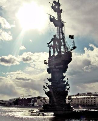 Памятник петру в Москве фото фотографии