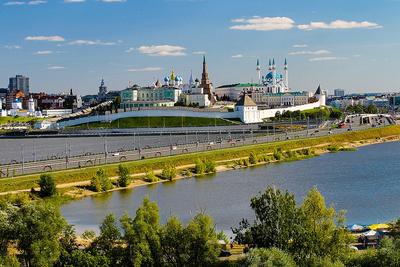 Panorama of the Kazan Kremlin and city center. View from the Ferris wheel.  Kazan, the Republic of Tatarstan, Russia Stock Photo - Alamy